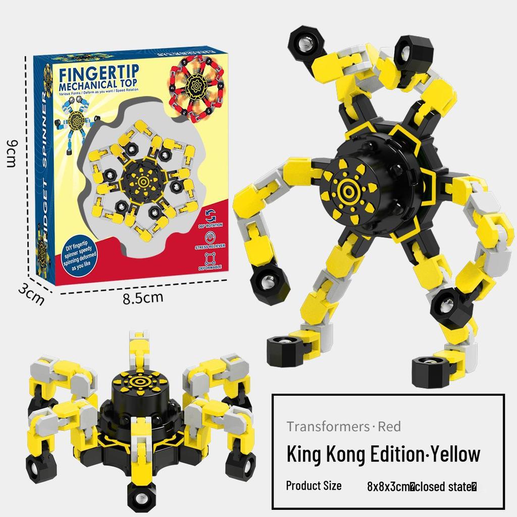 Deformable Luminous Gyro Toy: Educational Mechanical Fidget for Kids