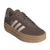 adidas Girls Court Bold 3 Stripes Leather Platform Trainers