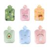 Hot Compress Warm Water Bag Cute Cartoon Water-injection Bag with Plush Cover Hot Water Bag Winter Gift for Students