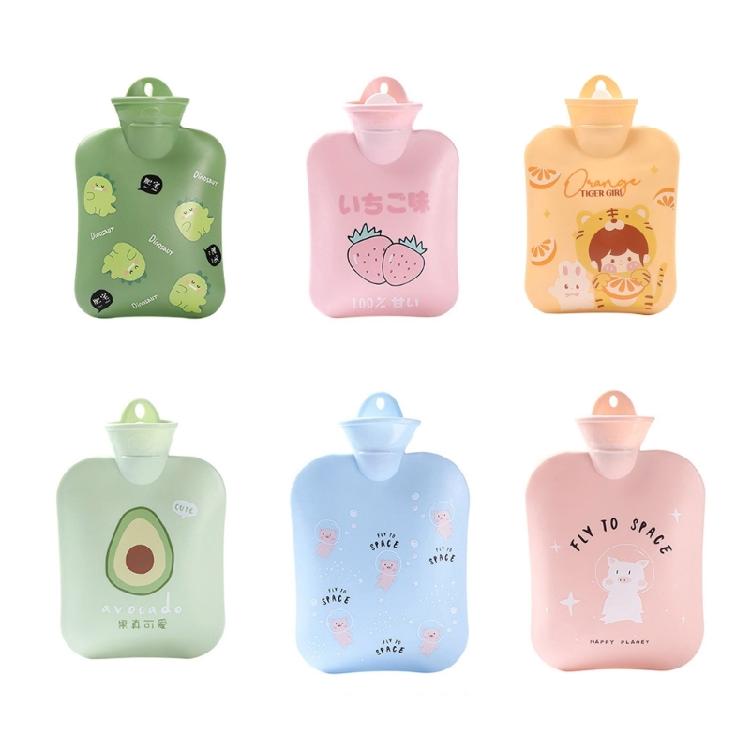 Borsa dell'acqua calda con impacco caldo, borsa per iniezione d'acqua carina a cartoni animati con copertura in peluche, borsa dell'acqua calda, regalo invernale per studenti