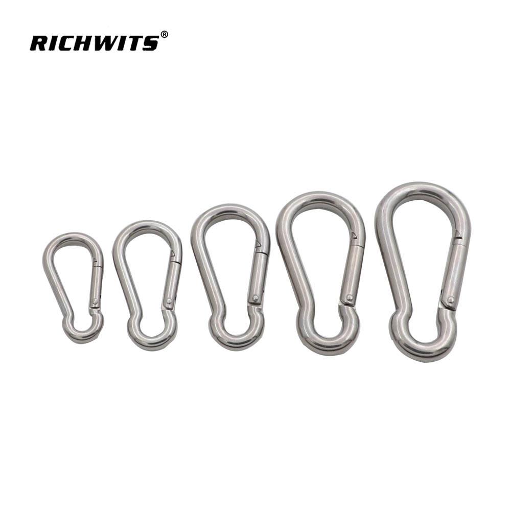 Stainless Steel Spring Carabiner Hook for Outdoor Climbing and Rope Swing