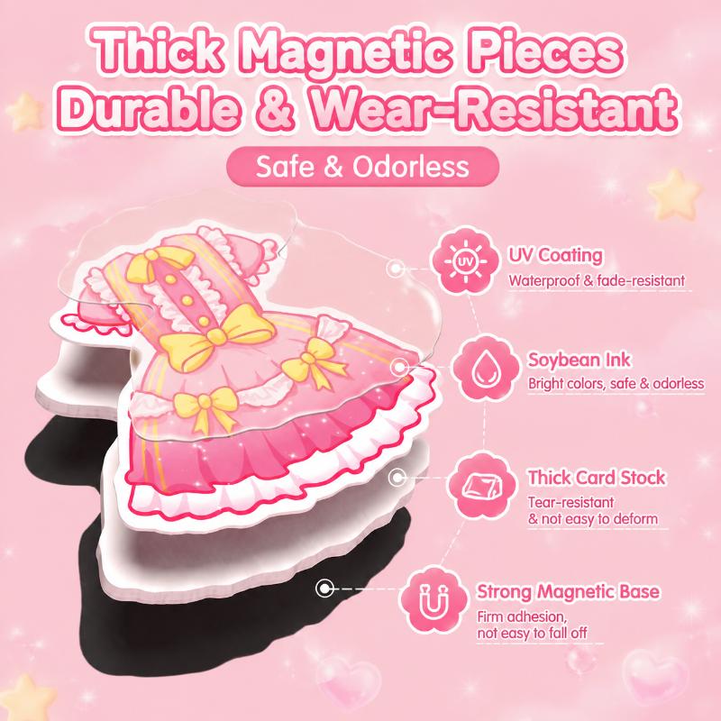 Magnetic Princess Quiet Book With Reusable Stickers Precut Design For Little Girls Home Travel Play Educational Toy
