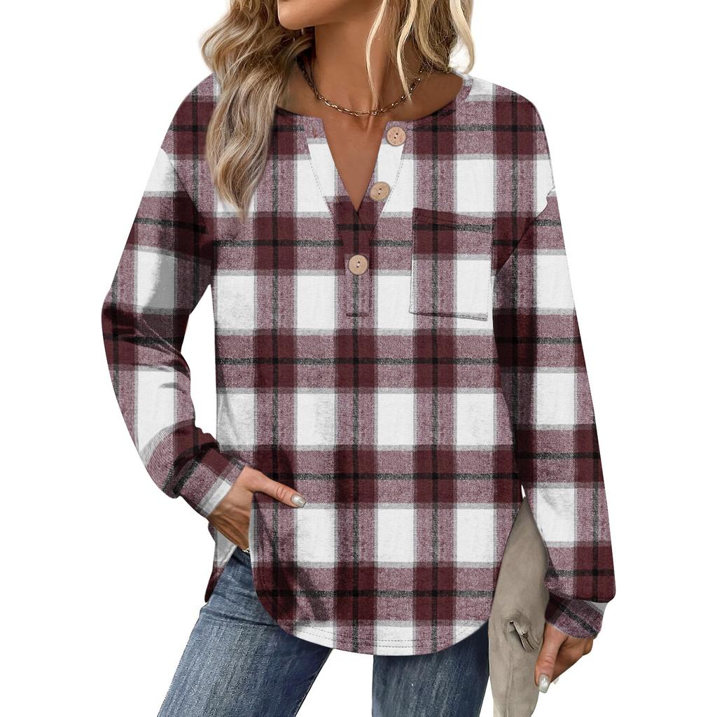 Women's Retro Printed Fashionable Long-sleeved Top