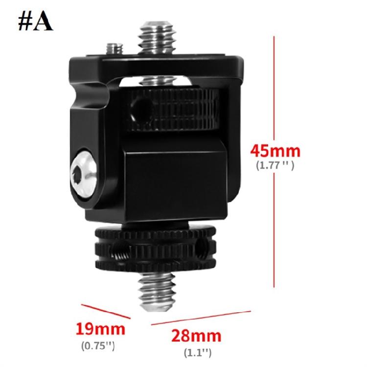 Monitors Holder Mount Swivels Tilt Monitors Clamp with Cold Shoe Locating Pin 1/4inch Hole for Camera Flash Light