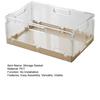 Storage Basket with Cover Easy Assembly Foldable Design Stackable Toy Storage Box Visible Drawer Organizer