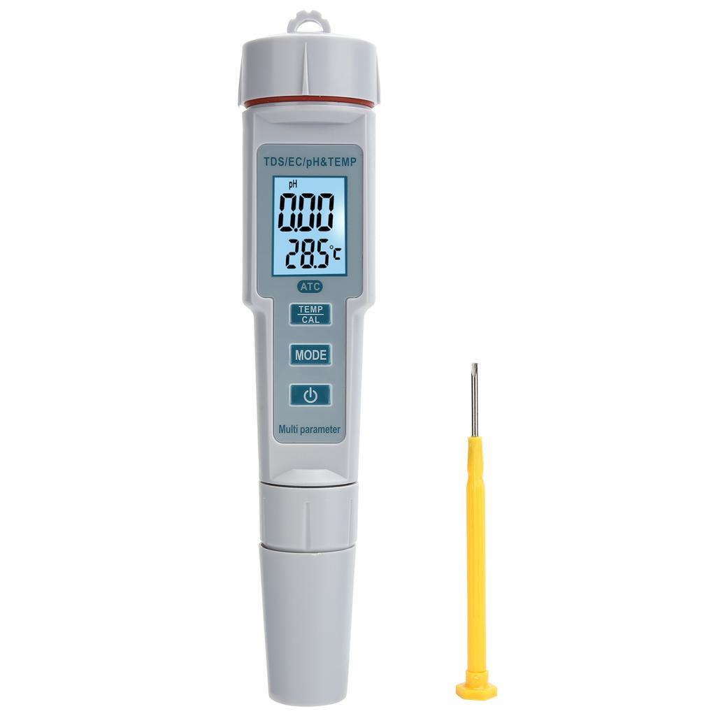 4 in 1 Water Quality Tester Portable PH EC TDS Temperature Digital Salinity Meter