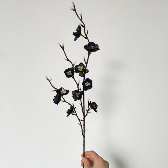Artificial Plum Blossom Branch Fake Cherry Blossom Stems 21" Long Stem Faux Silk Flower for Wedding Home Office Bedroom Party Table Centerpiece