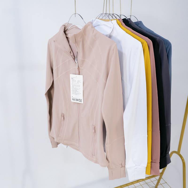 Women's Spring Yoga Sport Jacket - Tight Fit, Casual Jogging, Breathable, Zippered, Stand-Up Collar, Long Sleeve.