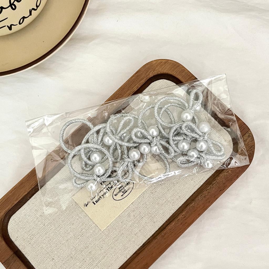 New Children's Hair Rope Cute Pearl Little Girl Hair Band Headrope High Elastic Hair Tie Girls Rubber Band