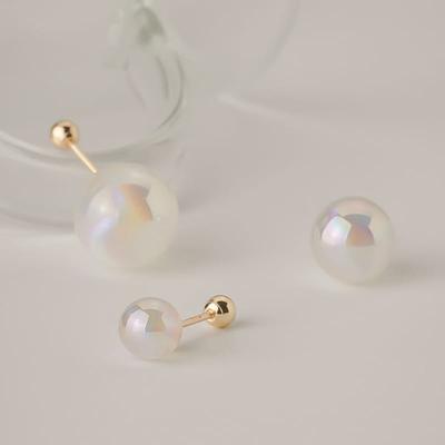 JEWNEL 14K Aurora Licht Perlen Piercing (3 Größen)
