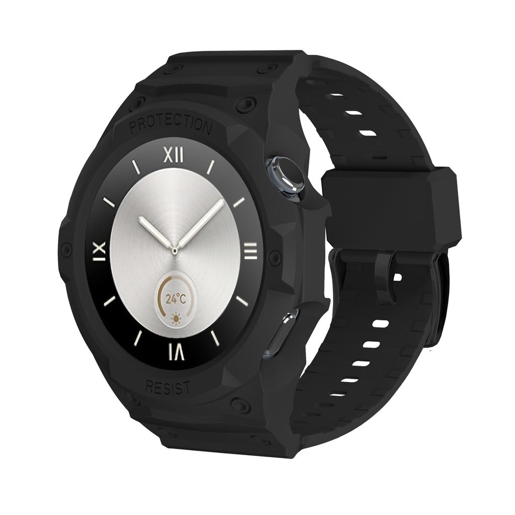 For Huawei Watch GT 5 46mm/GT 4 46mm TPU Watchband Integrated with Anti Drop Watch Case