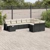 Vidaxl 10-Cz. Set da Giardino, Cuscini Rattan Nero Pe