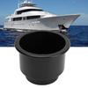 Easy Clean Black Cup Holder White Smooth Surface Recessed Drink Holder Drain Hole Insert Drink Holders Yacht Use