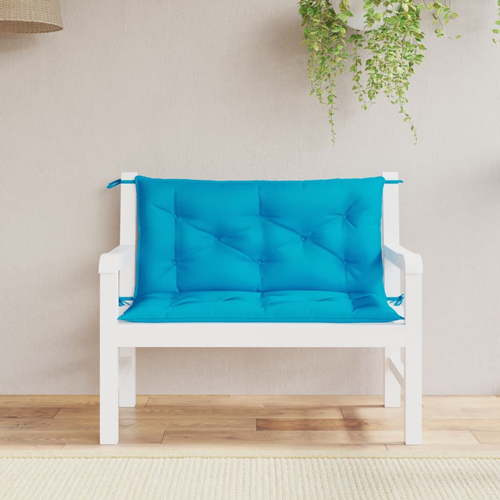 Vidaxl Garden Bench Cushions, 2 Pcs, Blue, Oxford Fabric