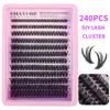 Natural Thick D-Song Single Cluster False Eyelashes 10-18Mmdiy Segmented Multi-Hair Eyelashes