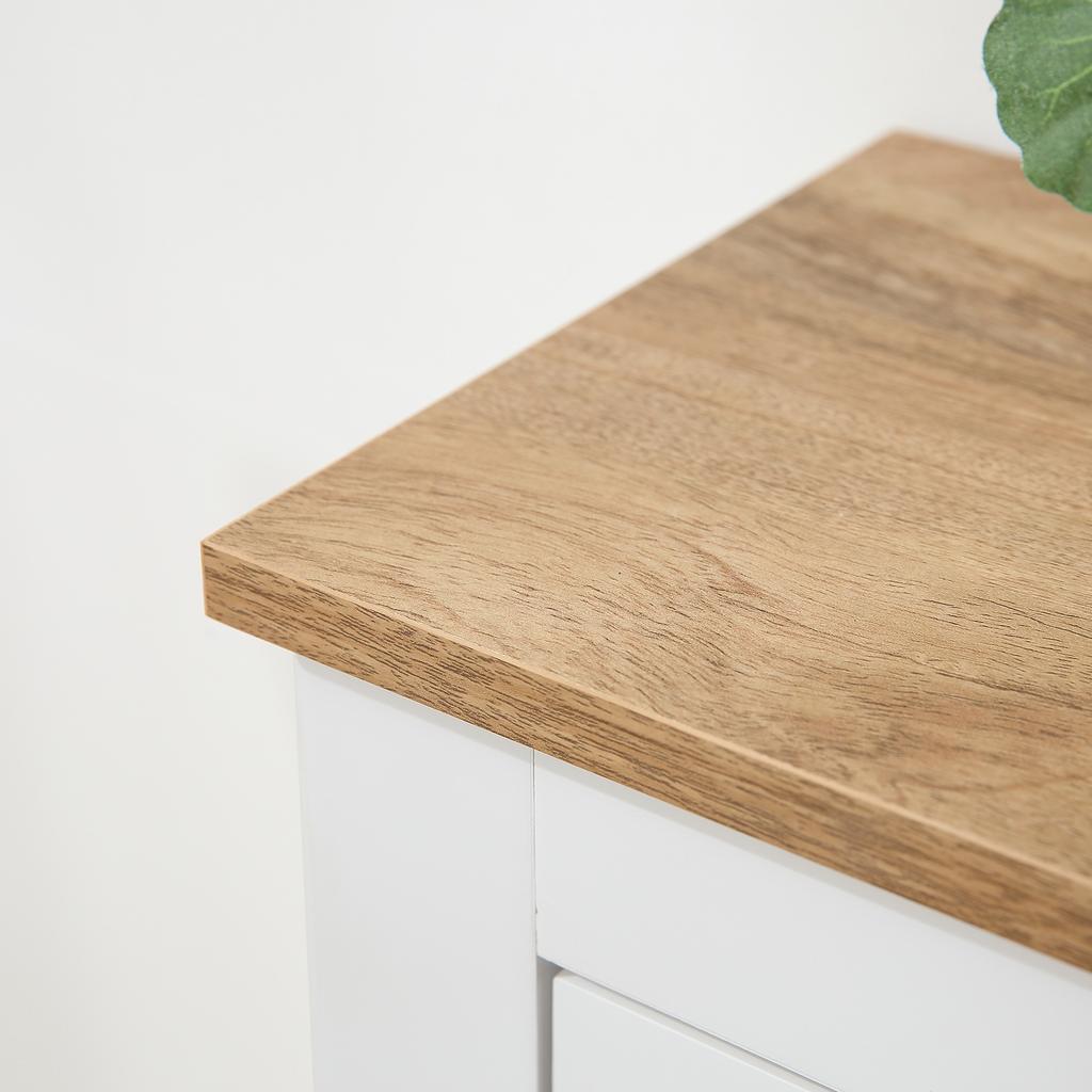 Mobiletto Portascale a 2 Cassetti Moderno Stretto Organizzatore in Legno per Corridoio con Ante a Ribalta Scaffale Regolabile per 6-12 Paia, Bianco