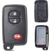 Key Fob Shell Case Replacement Fits for Toyota 4Runner Prius C Prius V Venza Scion TC 2010- Keyless Entry Remote Control 3 Button Pad Key Cover (