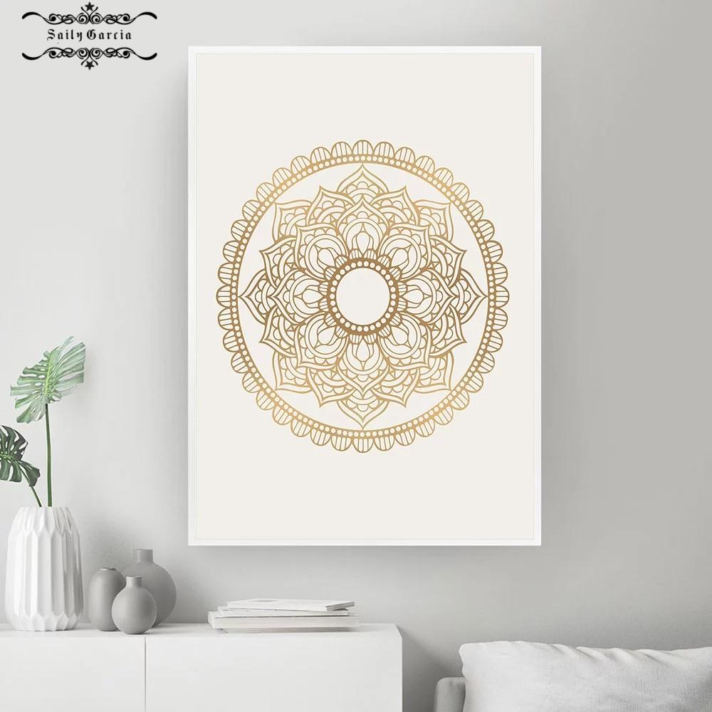 Zen Yoga Mandala Abstract Canvas Poster Boho Wall Geometric Art Print Painting for Modern Living Room Home Decorative Pictures