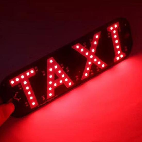 LED Indicator Light Waterproof Taxi Sign Lamp with USB Power Car Windshield Light Stickers for Ride-Hailing Cars Grab Taxi