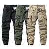 Men's Spring and Autumn Washed Pure Cotton Casual Pants, American-Style Loose Fit, Multi-Pocket, Jogger Cargo Pants, Export Surplus with Tags Removed