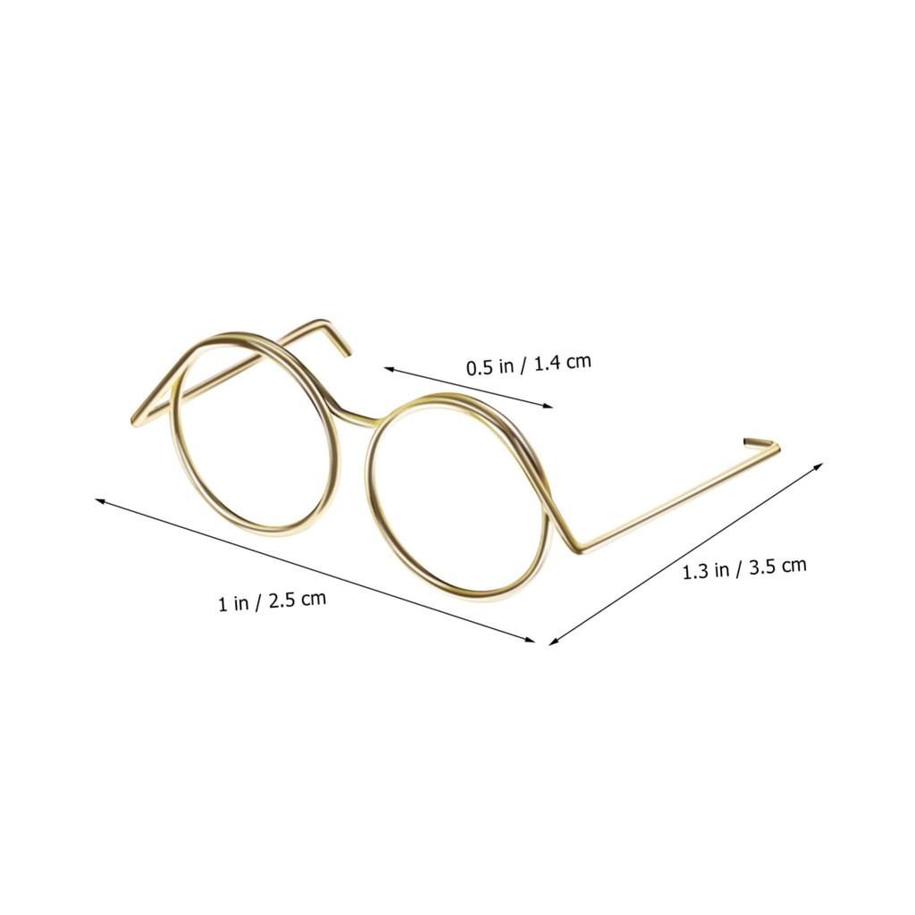 LABRIMP 20-Piece Doll Glasses, Mini Doll Accessories, Metal Wire Frame, Fashion Eyewear for Small Dolls, Costume Props