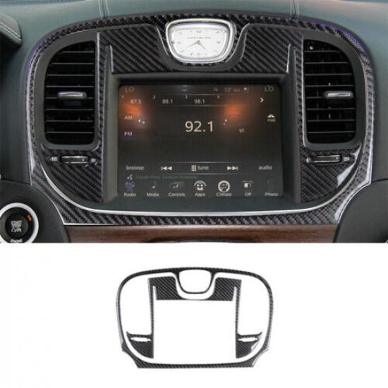 For 2015- Chrysler 300 Carbon Fiber Center Air Vent Console Cover Trim