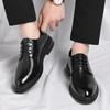 Fashion 3 4 8cm Heel Spring Autumn Men's Leather Dress Shoes Fashion Casual New Designer Hollow Height Casual Platform Shoes Man