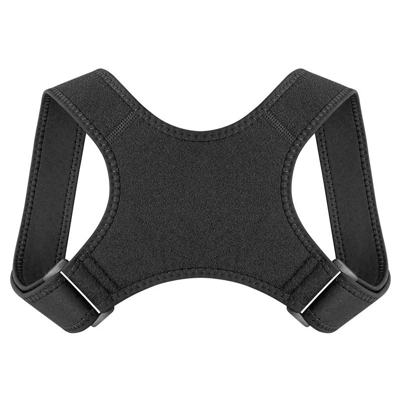 

Корректор осанки, регулируемая поддержка перелома спины для мужчин и женщин, коррекция спины, ключицы, позвоночника, плеч, бандаж, ремень, удобный S(20kg-45kg) чёрный