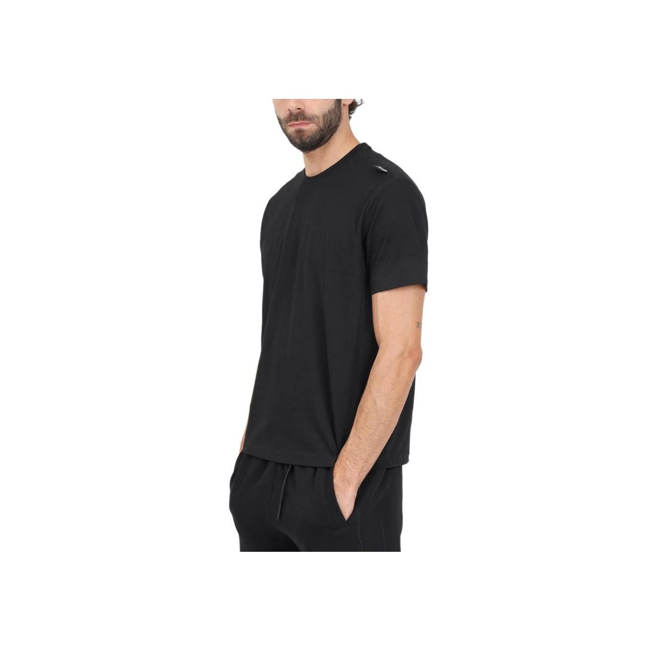 Emporio Armani Logo Print Short Sleeve Crew Neck T-Shirt Men tops Black 6DPT04-PJVPZ-0200 S