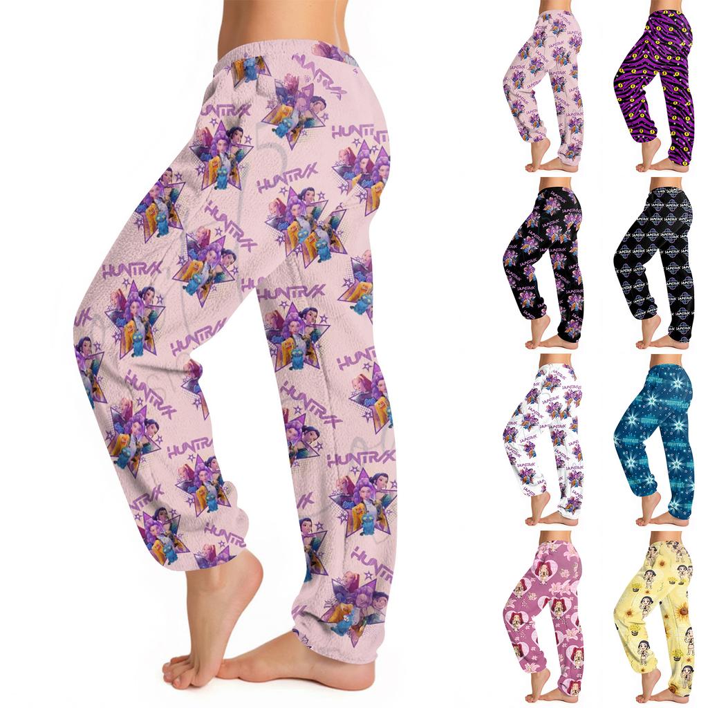 Women's Casual Fashion Print Casual Drawstring Elasticated Waist Pants