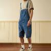 Men's Denim Suspenders Shorts Summer One-Piece Denim Overalls Men's Shorts Five-point Denim Shorts Slim Overalls Denim Shorts