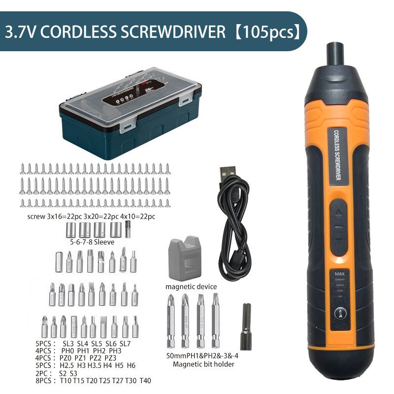 4-Speed Torque Electric Screwdriver USB Mini Power Screwdriver Set