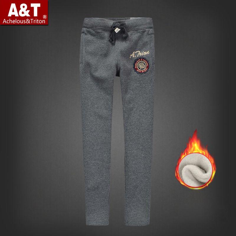 

Spring and Autumn Thin Casual Pants for Women Silm Slim Looking Stretch Feet Pants Fleece-lined Thickening Exercise Pants Straight Sweatpants 203-02 dark gray thick M/28(Medium code)