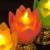 Red, Pink, Beige, White Battery Powered Flower Shaped LED Table Lamp