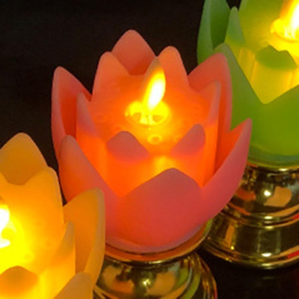 Red, Pink, Beige, White Battery Powered Flower Shaped LED Table Lamp