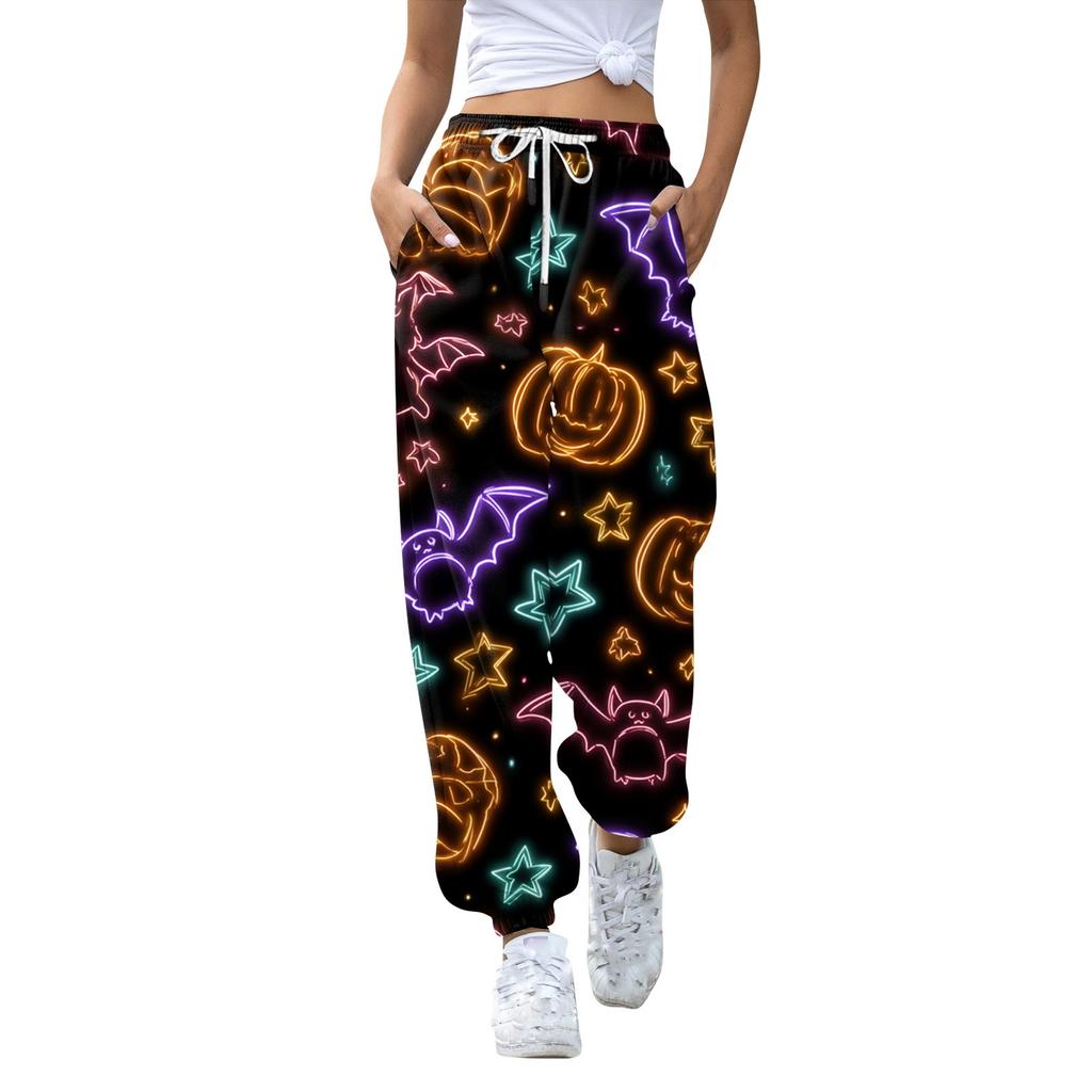 Women's Casual Fashion Sweatpants Halloween Printed Casual Pants