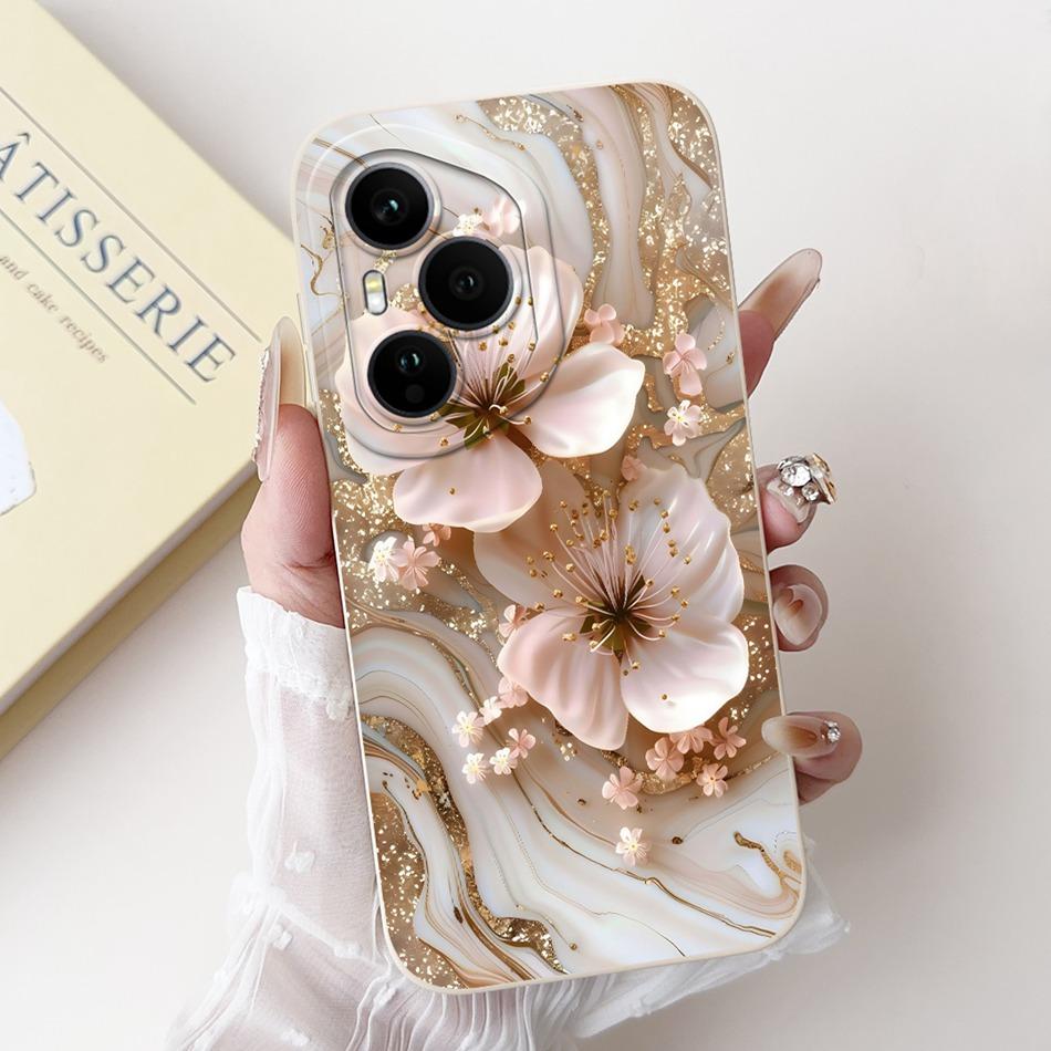 For Honor 400 Pro Honor400 Beautiful Bow Rose Painting Phone Case For Honor 400 400Pro 5G Soft Silicone Cases