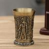 Whiskey Goblet Cup Bar Drinkware Accessories Metal Vintage Egyptian Wine Glass