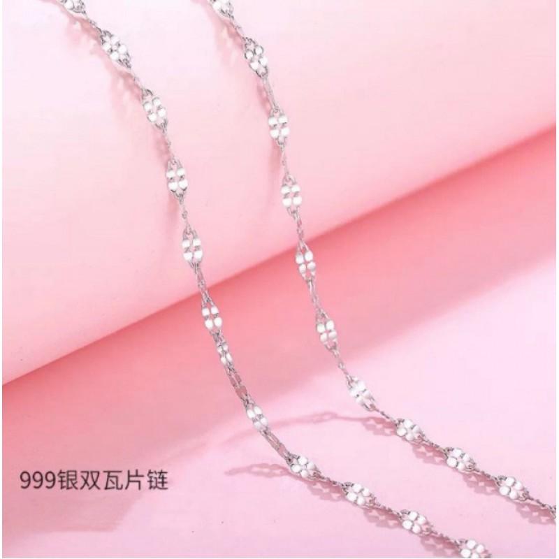 Necklace Women Men Minimalist Cross Chain No Pendant Neutral Style Vintage Collarbone