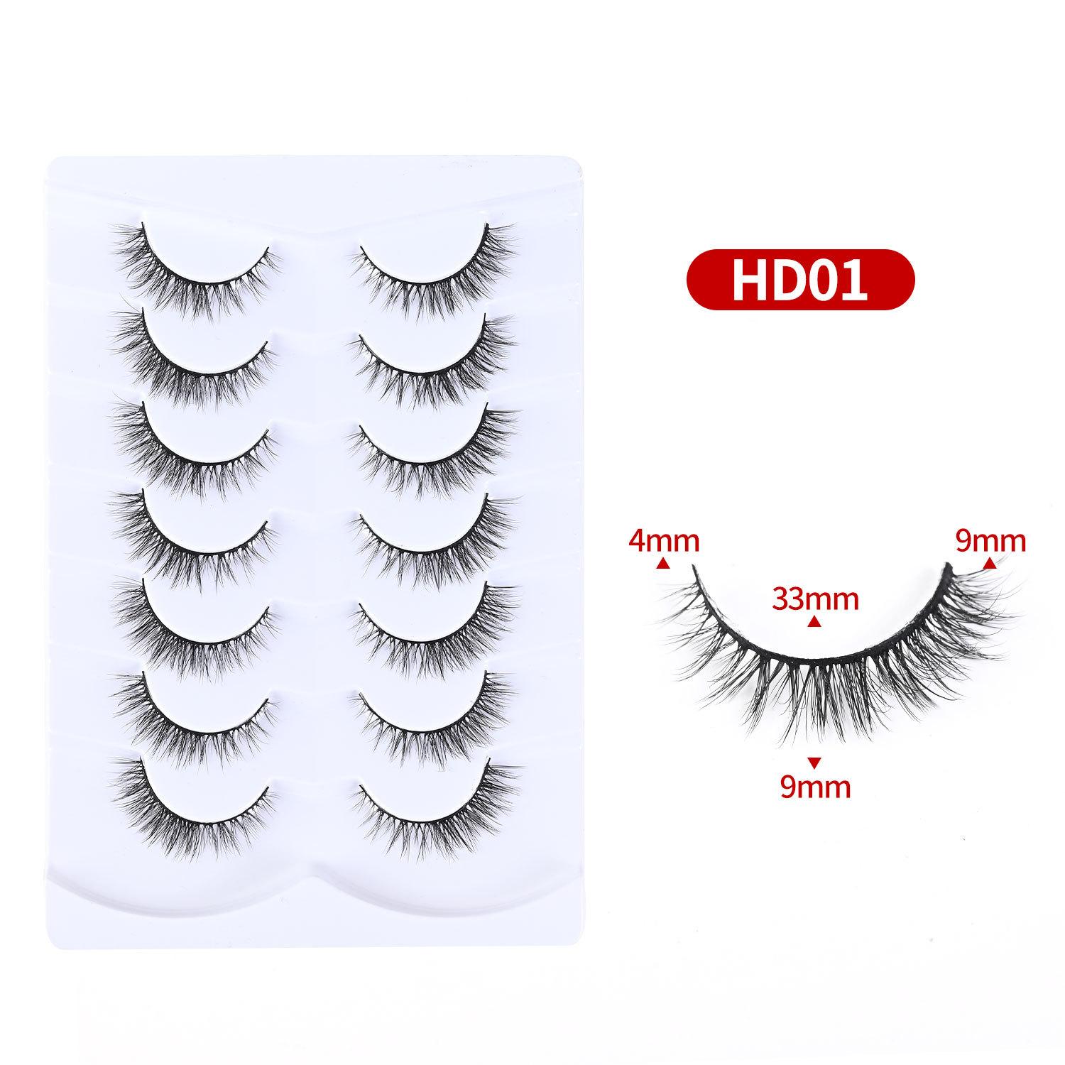 7 Pairs of False Eyelashes, Natural Short Black Stems, Daily Multiple Pairs of Eyelashes 2026