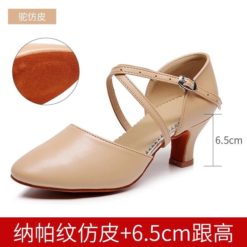 Ladies' Adult Latin Dance Shoes,soft Soled Mid High Heels,dance Performance Shoes for All Seasons,indoor and Outdoor Dance Shoes