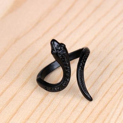 Twelve Zodiac Ins Design Retro Punk Style Open Snake Shaped Ring for Women
