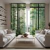 3D green bamboo - Printed curtains, pole bag curtains, home decoration, room decoration