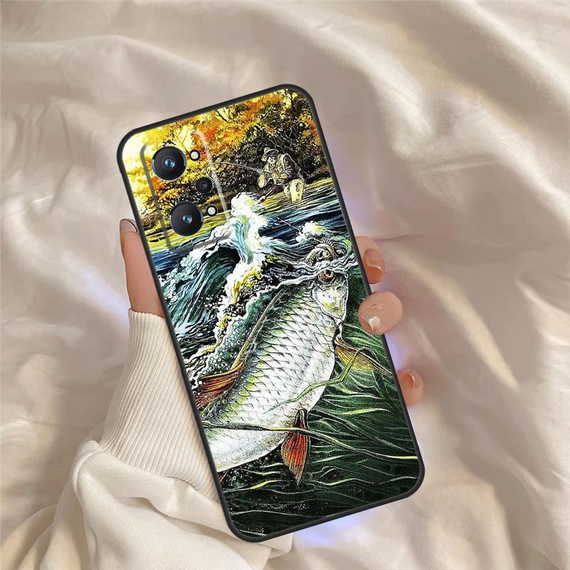Fish Fishing Fisherman Case For Realme C71 C55 C67 C51 C75 C63 C61 C65 C53 C35 11 12 13 14 Pro Plus GT6 GT7 15 Pro