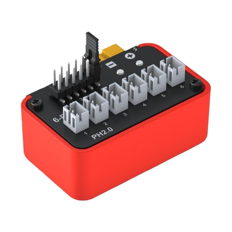 

Багатопортовий модуль зарядного хабу для акумуляторів BT2.0 PH2.0 Для дронів Підтримує 6 елементів одночасно