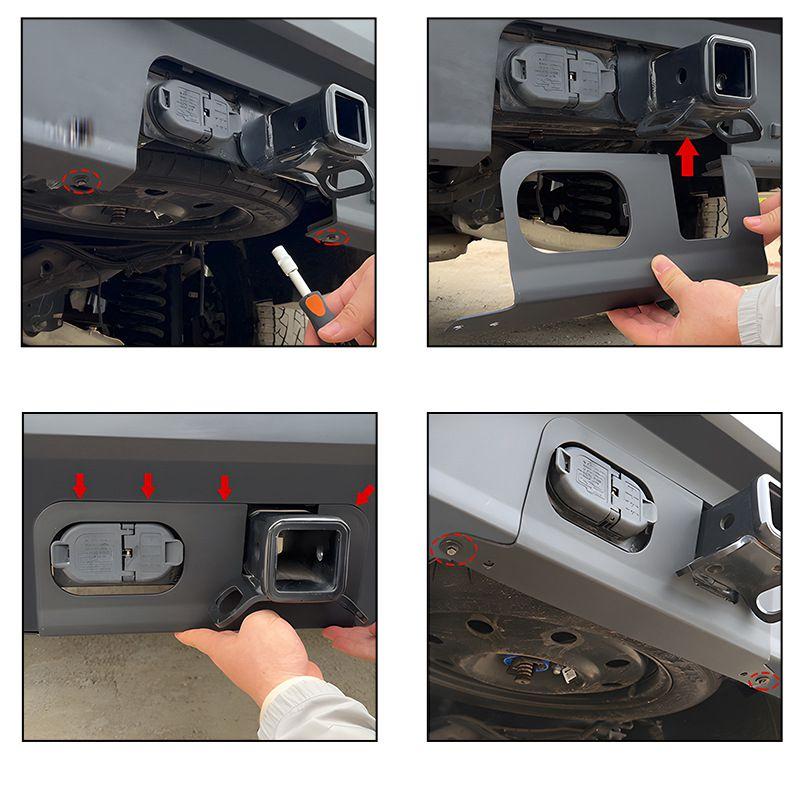 Rear Bumper Cover Plate For 2025-2025 Ford Maverick (Not for Lobo) Trailer Hitch Surround Protection Cover Weatherproof PP Acces