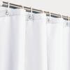 Fehér Zuhanyfüggönyök Egyszínű Fürdőszobai Függöny Poliészter Szövet Mosható Vízálló Elválasztó Fürdőfüggöny Horgokkal