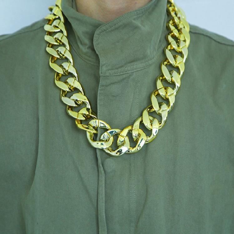 Faux Gold Chain Necklace Plastic Big Chunky Necklace Hip Hop Thick Gold Chain