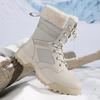 Winter Snow Boots Plush Warm Cotton Shoes Wear-resistant Sports Outdoor High-top Lace-up Women's Boots