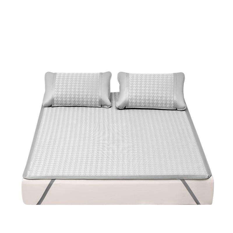 LOVO Houndstooth Ice Silk Cooling Mat 3-Piece Set